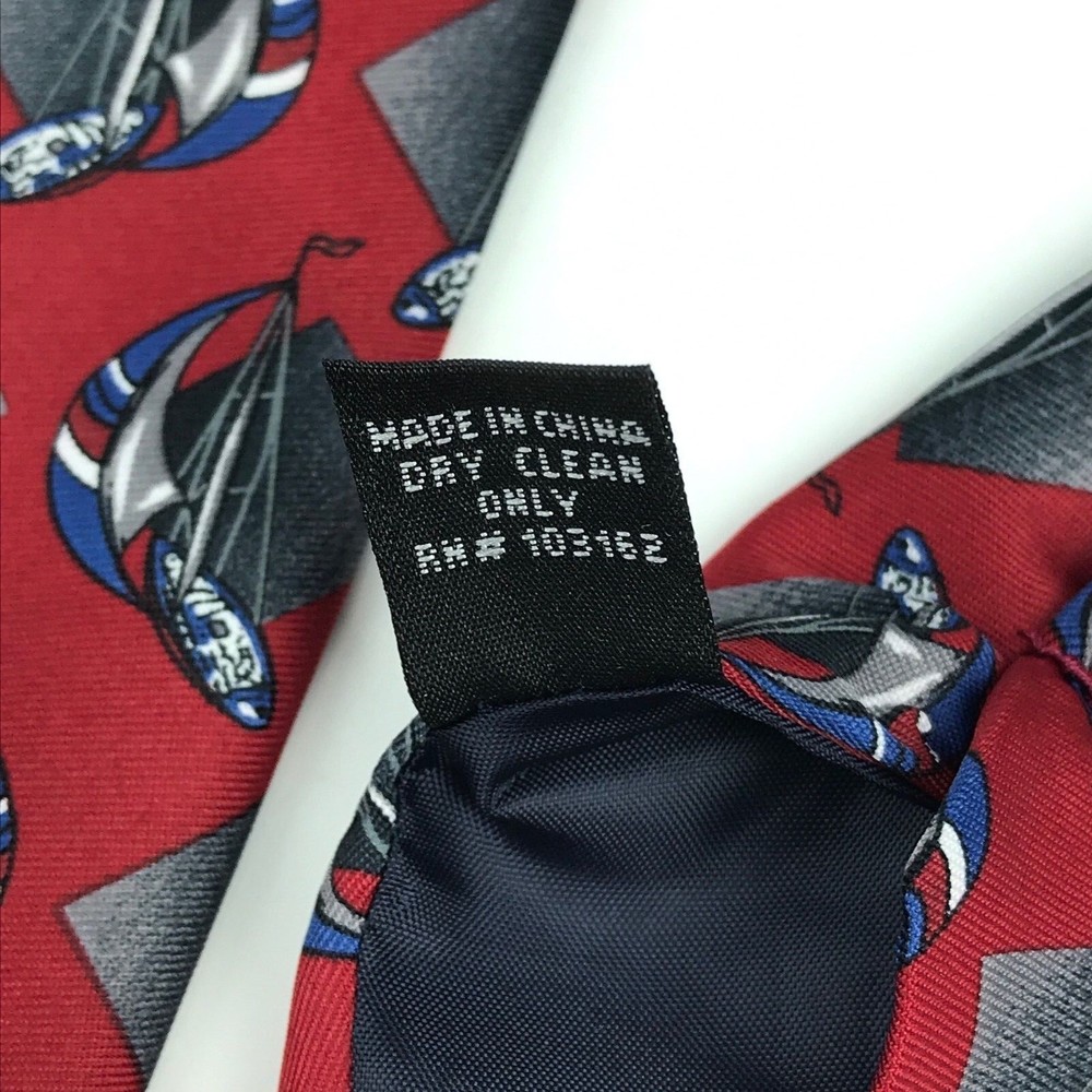 Utopia Men's Tie Handmade Dark Red Sail Boat Sailing Nautical Novelty Necktie 57 - Picture 6 of 8